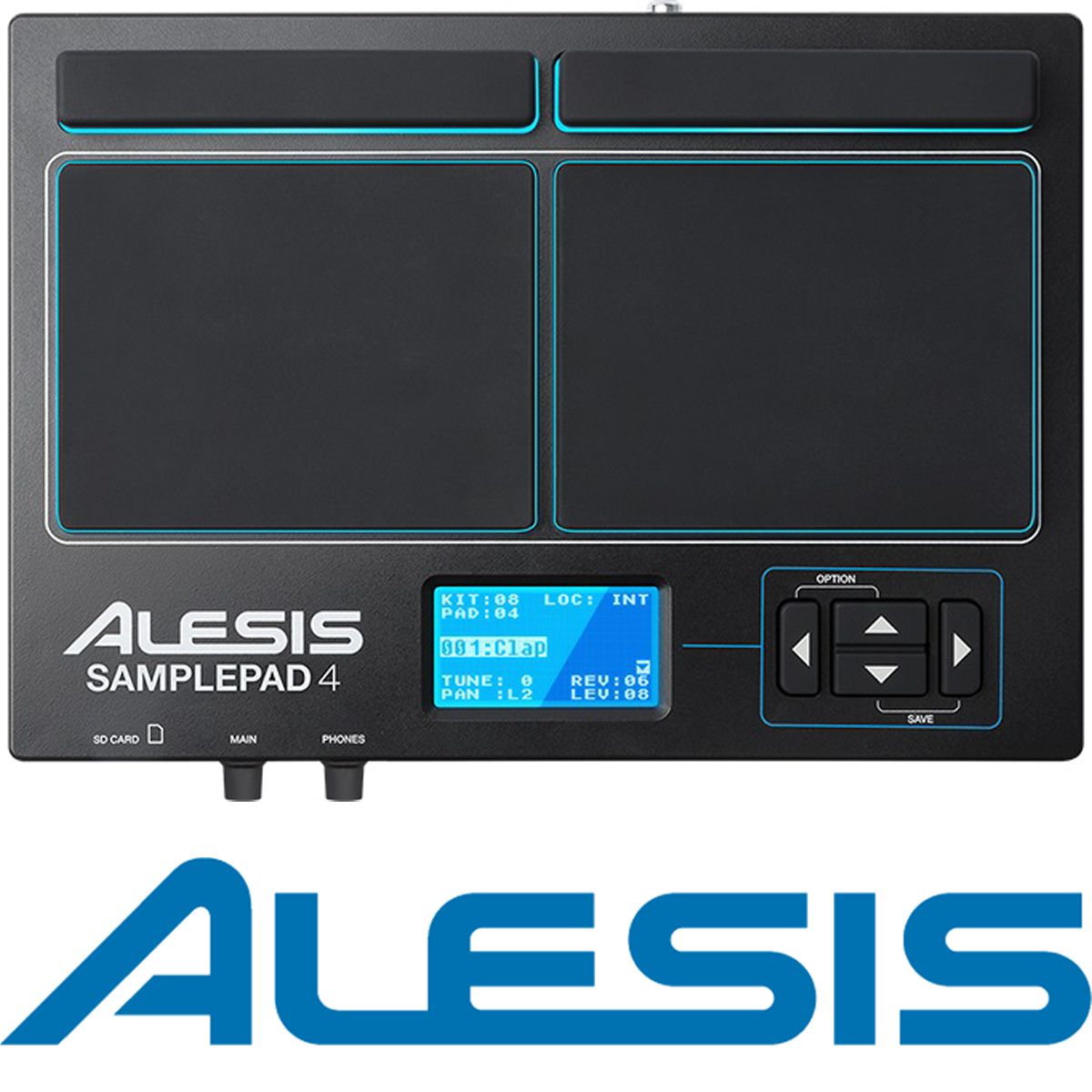 Percussão Eletronica SAMPLER PAD 4 - Alesis - AudioDriver
