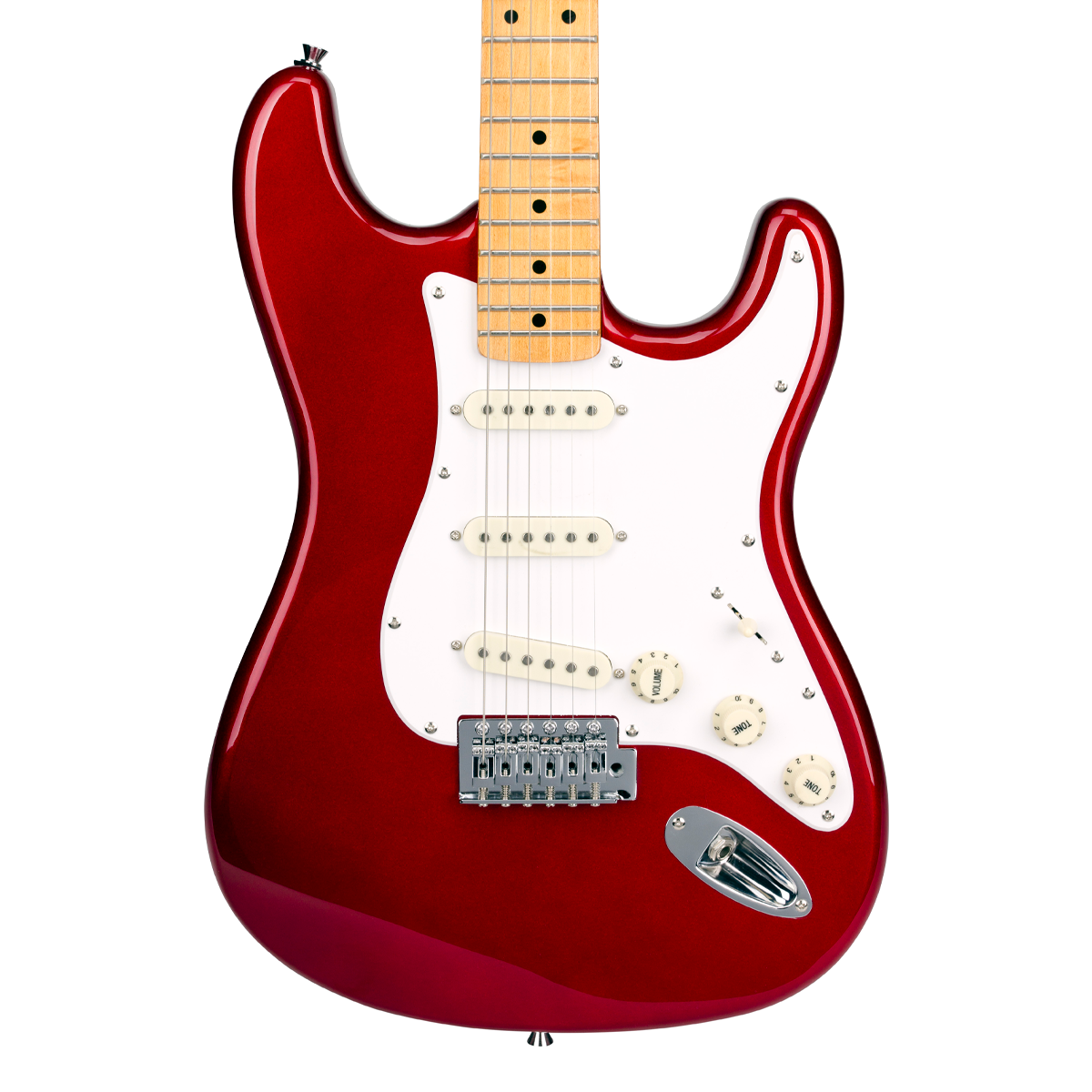 Guitarra Stratocaster SX SST57+ Candy Apple Red com Escala em