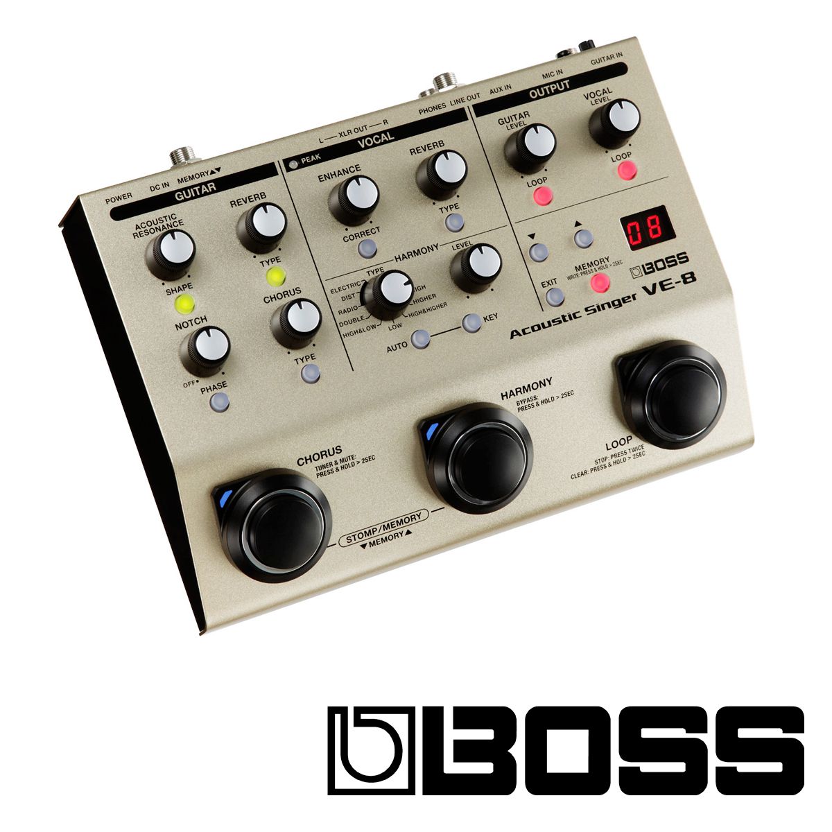 BOSS Acoustic Singer VE-8 ボス エフェクター Amazon | BOSS ボス アコースティックシンガー VE-8 ボーカル