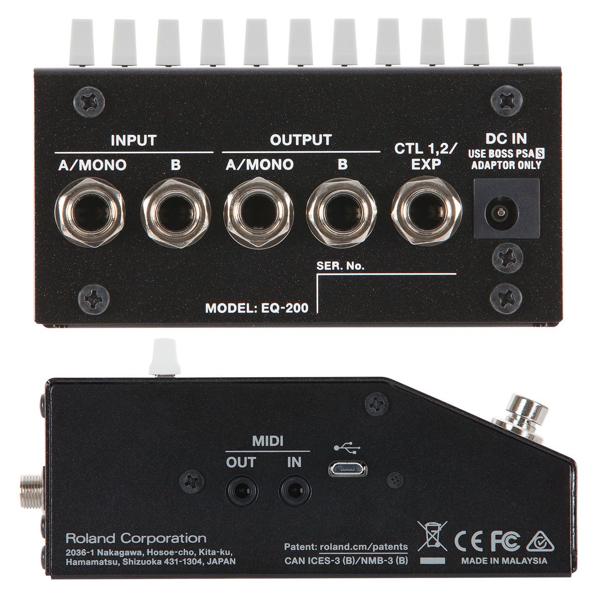 Pedal Equalizador Gráfico para Baixo, Guitarra, Violão EQ-200