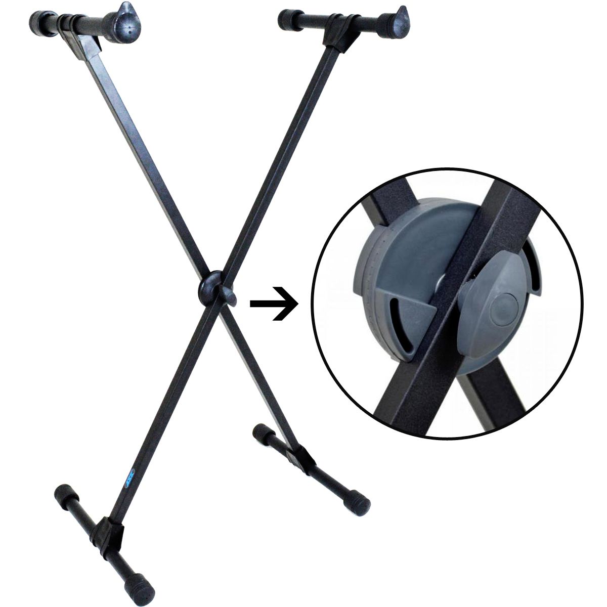 KIT Teclado Casio MZ-X500 + Suporte + Pedal Sustain + Capa
