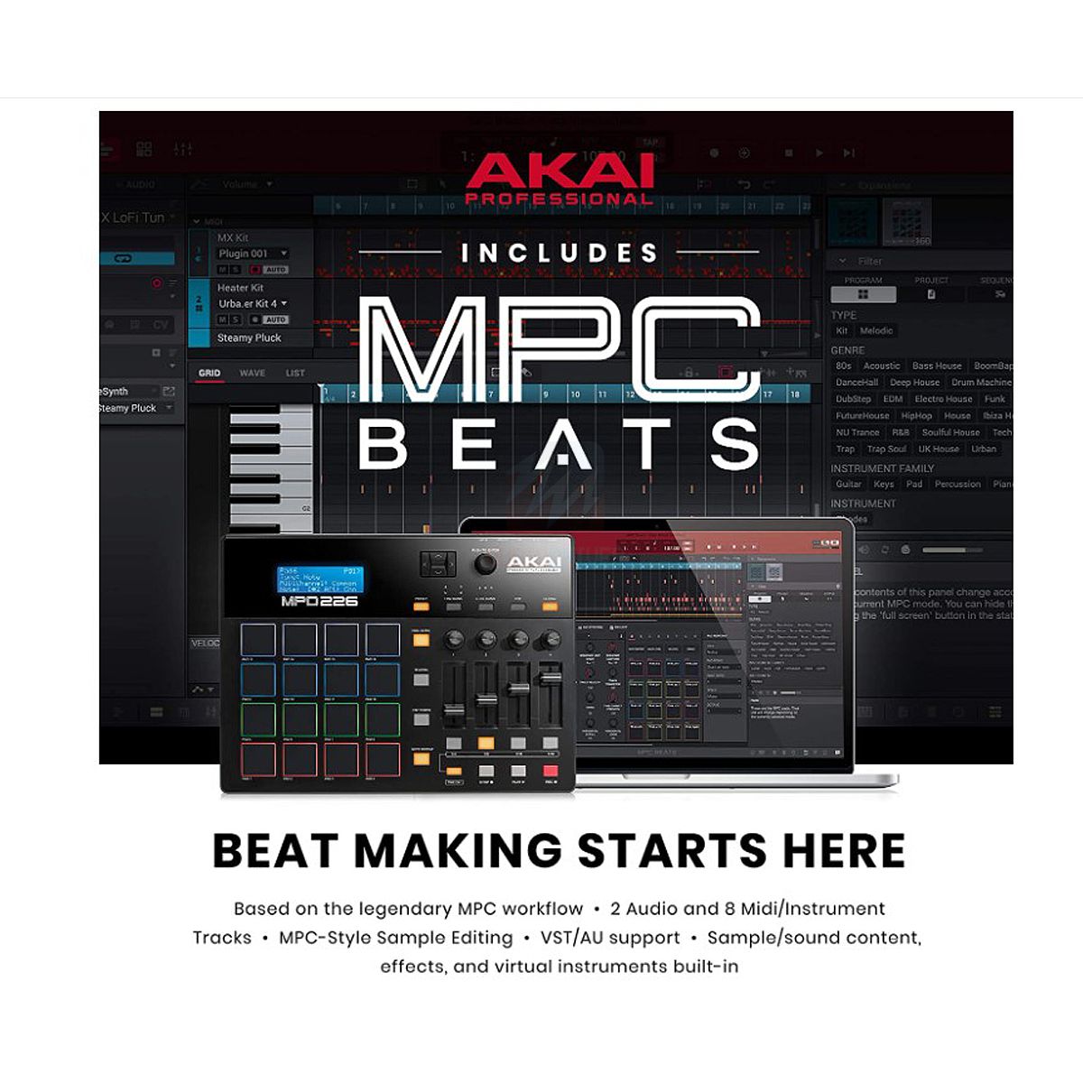 Controlador Midi USB para Sampler BeatMaker e Produção Musical