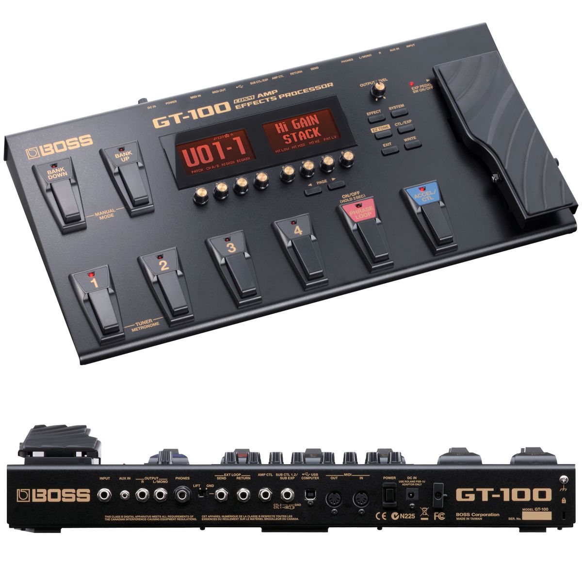 Pedaleira para Guitarra Boss GT-100 Processador de Efeitos e