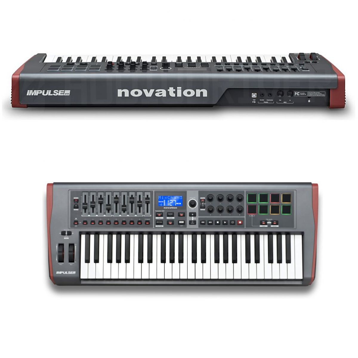 Teclado Controlador Impulse 49 Midi USB 49 Teclas ação Semi