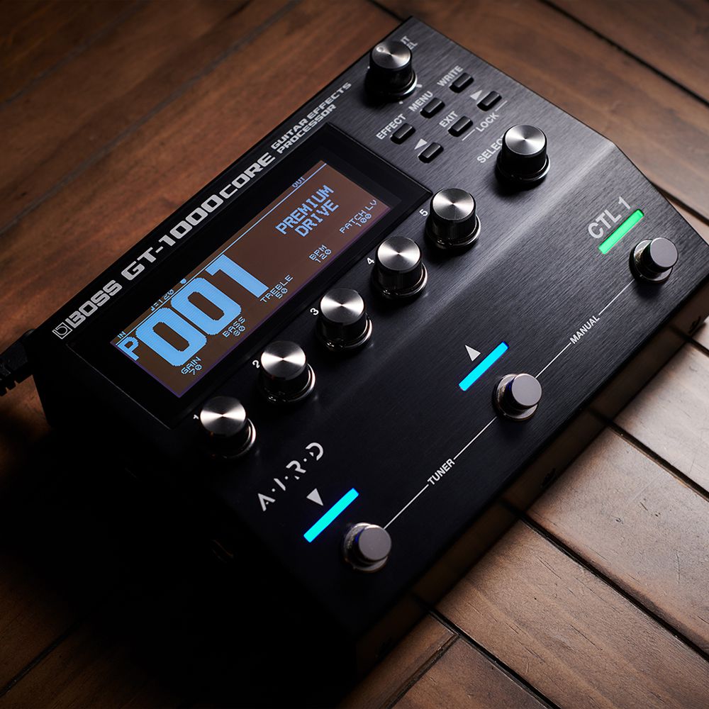 Pedaleira Multi Efeitos Compacta para Guitarra BOSS GT-1000 CORE