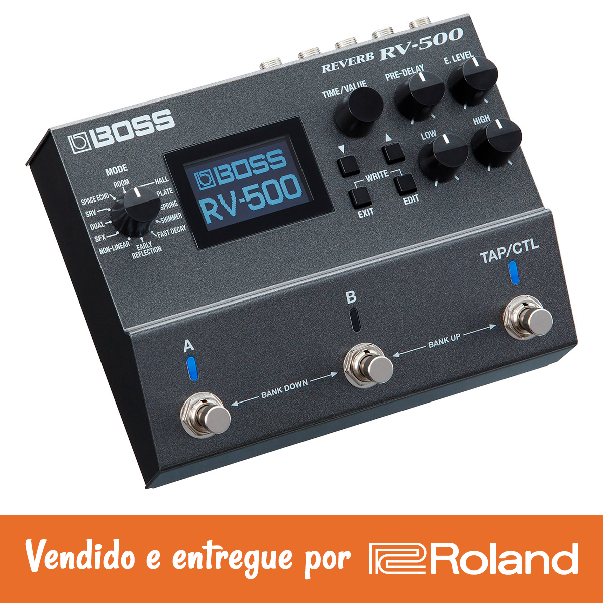 BOSS RV-500 ギターエフェクター Pedal Multi Reverb Boss RV-500 - AudioDriver Instrumentos Musicais