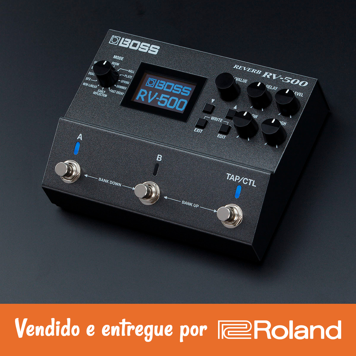 Pedal Multi Reverb Boss RV-500 - AudioDriver Instrumentos Musicais