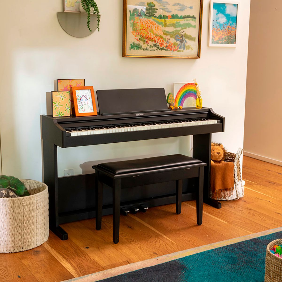 Piano Digital 88 Teclas Roland RP107-BKX Preto - AudioDriver
