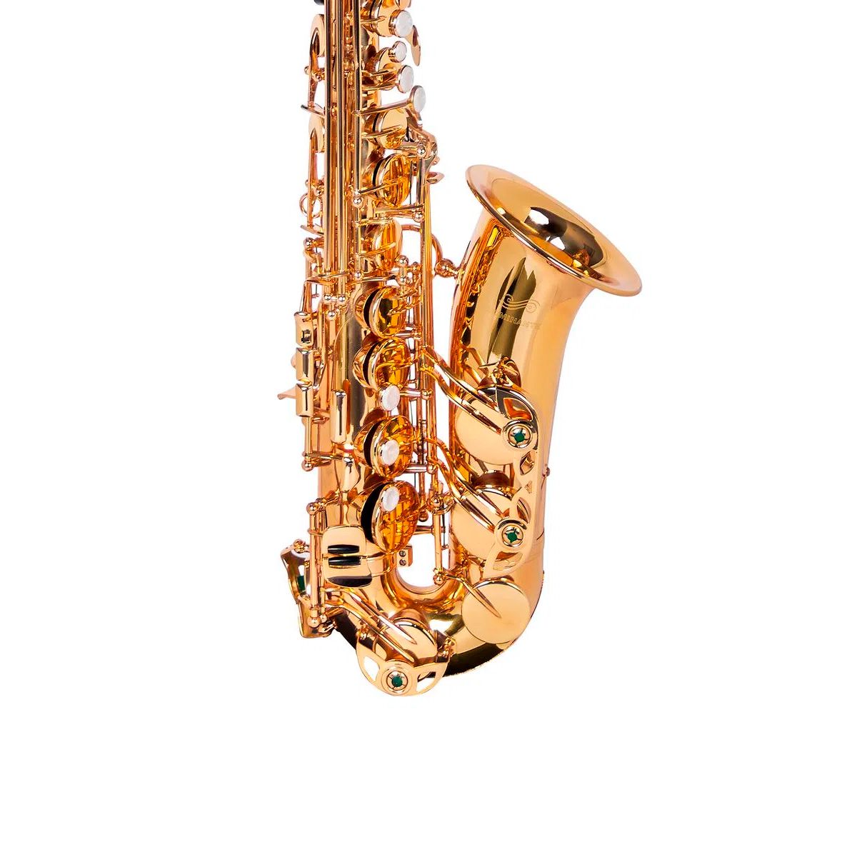 管楽器・吹奏楽器 e-sax UM-4 AAA Sax Alto Eb Laqueado Dominante Dourado com Semi Case - AudioDriver