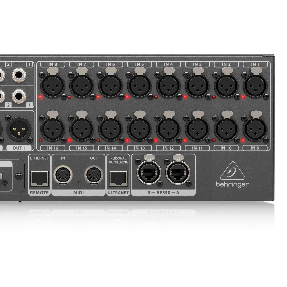 Rack Mesa de Som Digital 22 Canais Behringer X32 Rack