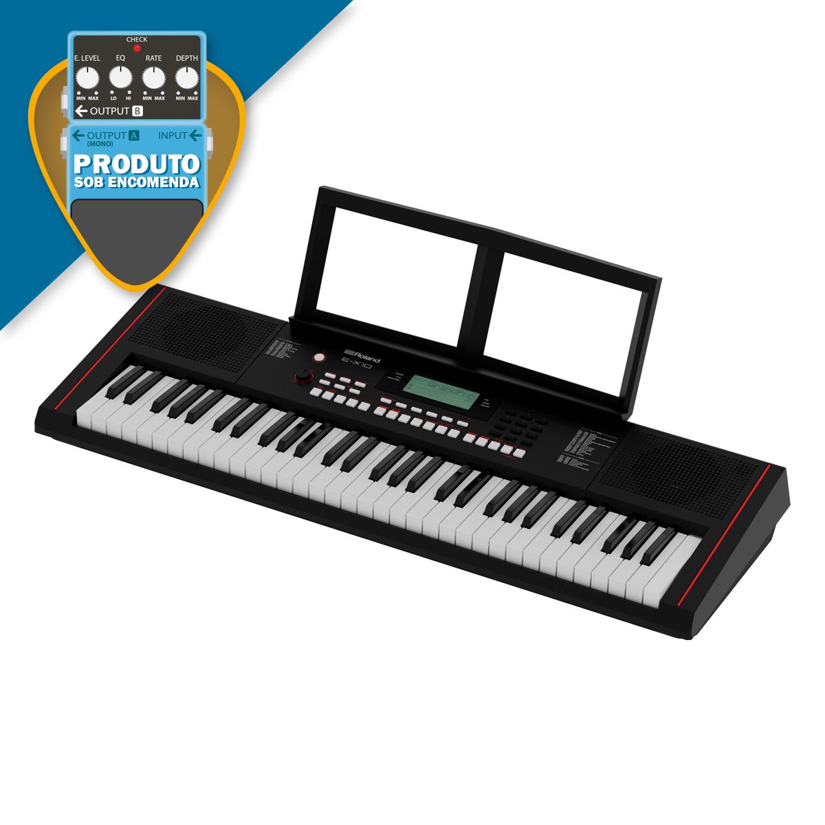 Teclado Arranjador 61 Teclas Roland E-X10 - AudioDriver