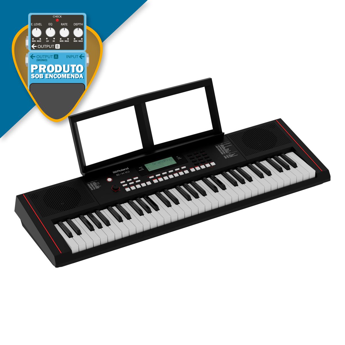 Teclado Arranjador 61 Teclas Roland E-X10 - AudioDriver