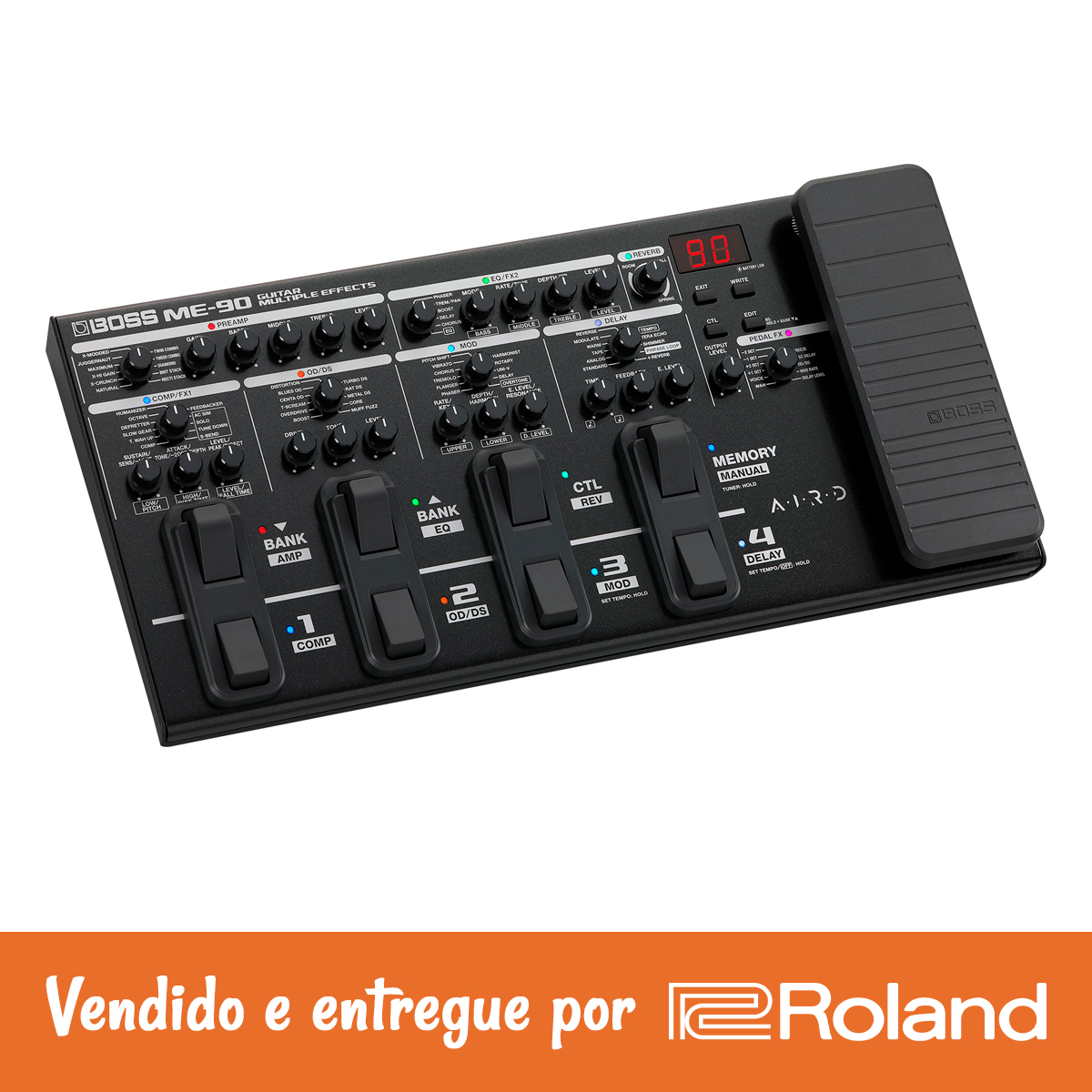 Pedaleira Boss ME-90: Knobs Analógicos, USB e Timbres AIRD