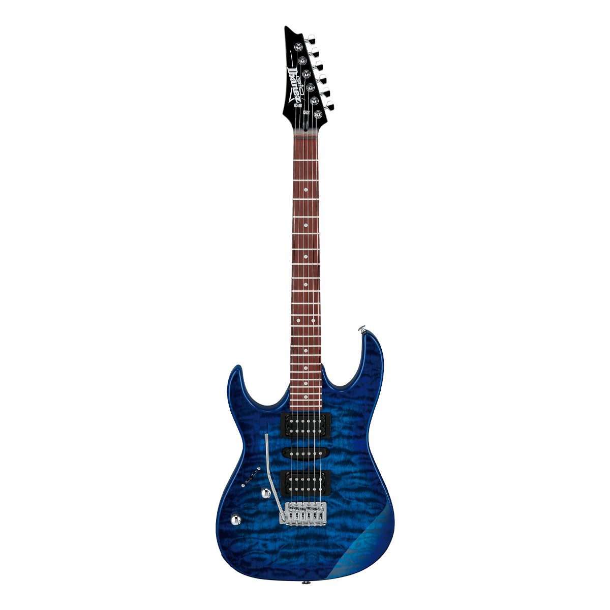 Guitarra Canhoto Super Strato HSH Ibanez GRX70QAL TBB Transparent