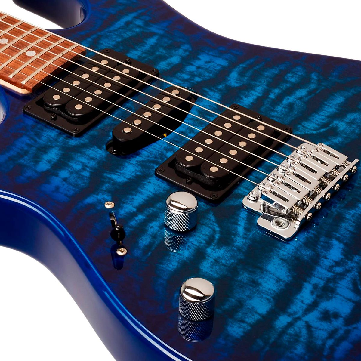 Guitarra Canhoto Super Strato HSH Ibanez GRX70QAL TBB Transparent