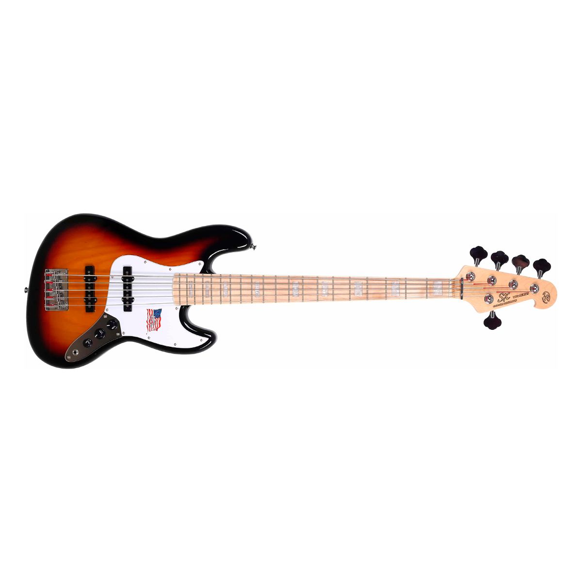 Baixo 5 Cordas Jazz Bass SX SJB755 3 Tone Sunburst - AudioDriver
