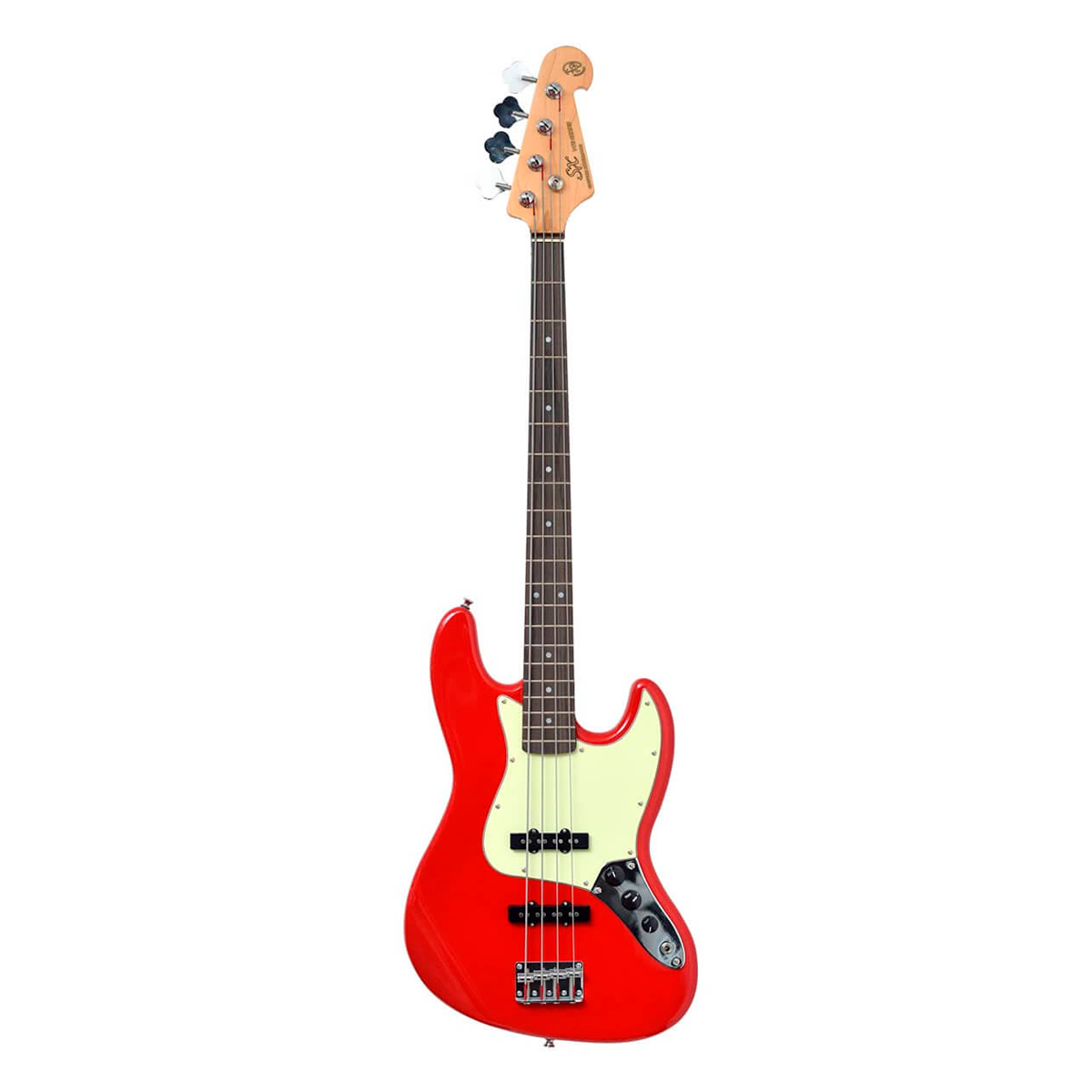 Baixo 4 Cordas Jazz Bass SX SJB62+ FR Fiesta Red com Bag