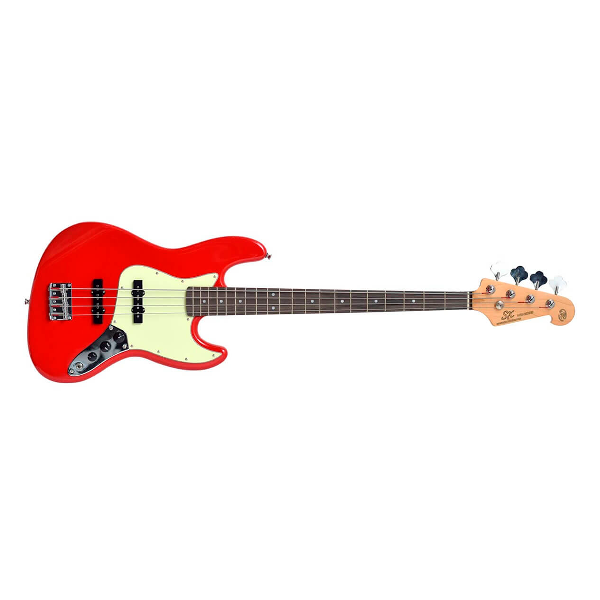 Baixo 4 Cordas Jazz Bass SX SJB62+ FR Fiesta Red com Bag