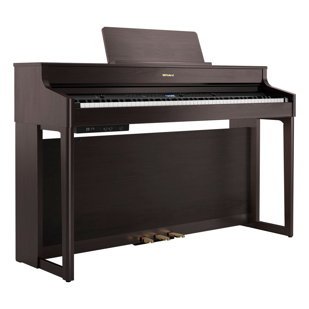 楽器 Roland HP702-DRS Piano Digital 88 Teclas Roland HP702 Dark Rosewood com Estante e