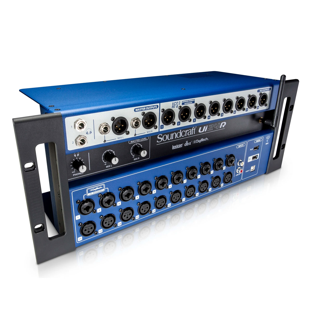 Soundcraft Ui24Rデジタルミキサー＋4Uラックバッグ Soundcraft Ui24R Remote-controlled Digital Mixer with Rack Bag