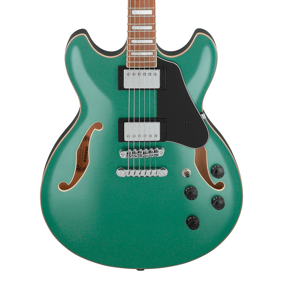 ギター Ibanez AS73-BS Guitarra Ibanez AS73 OLM Olive Metallic - semi hollow - Guitar