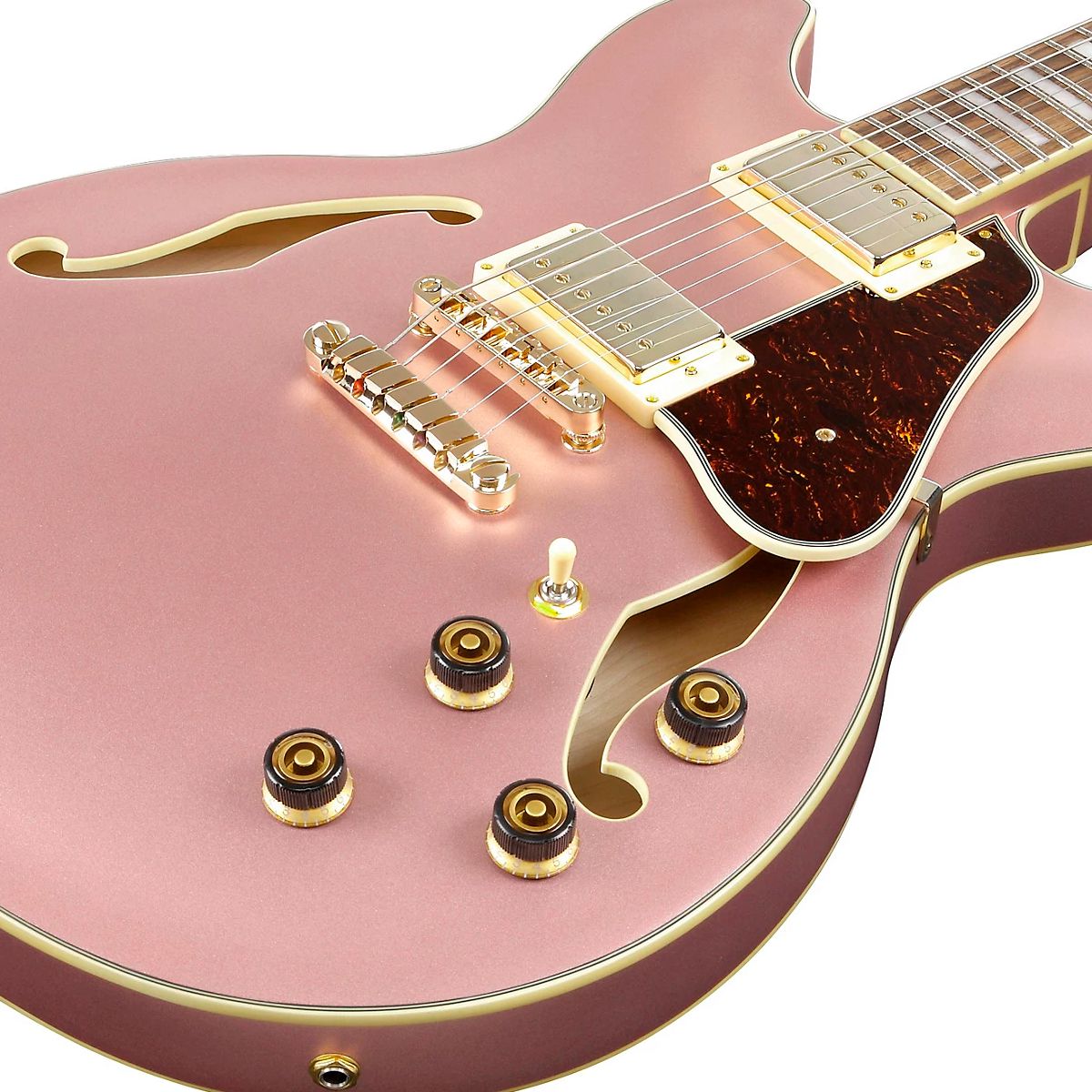 Guitarra Semi Acústica Ibanez Artcore AS73G Rose Gold Metallic