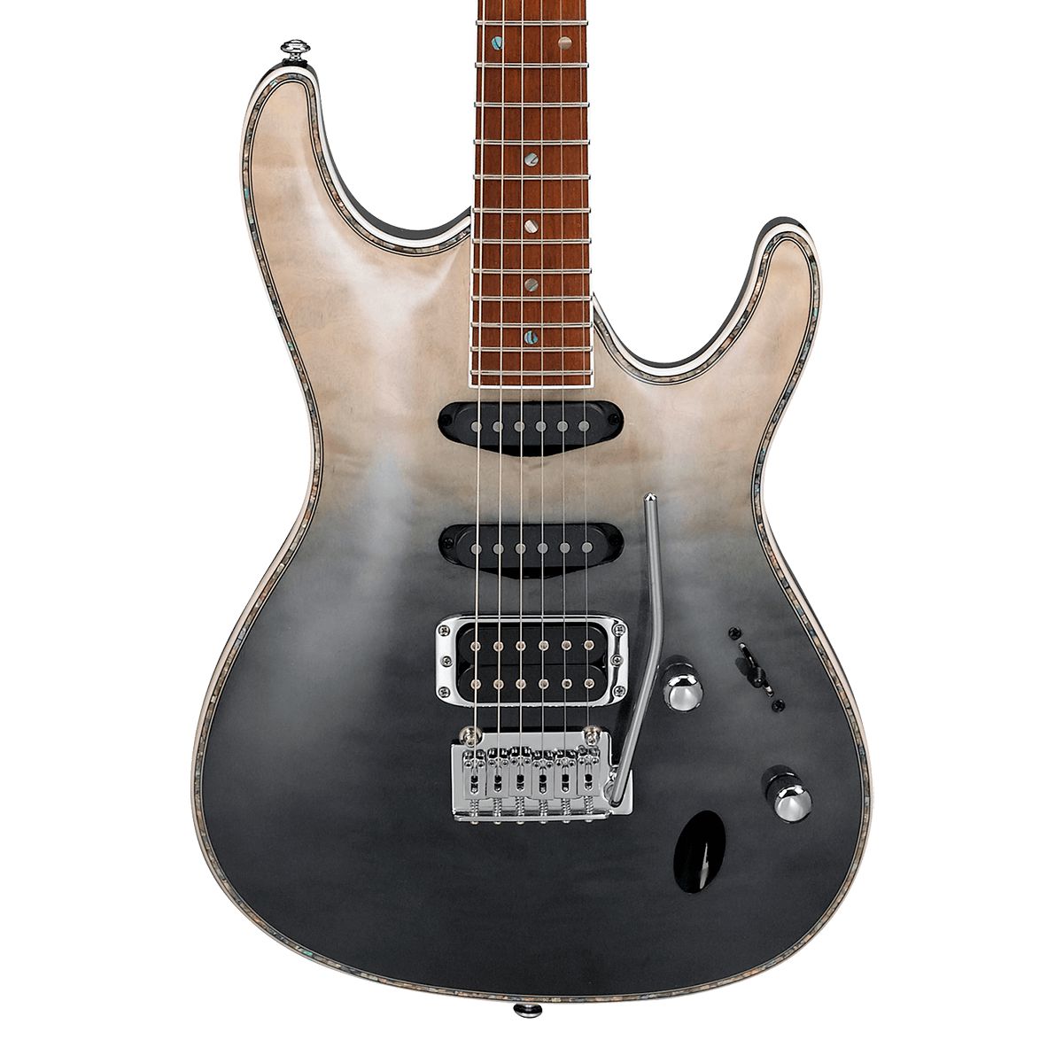 Guitarra Super Strato Ibanez SA360NQM Black Mirage Gradation com