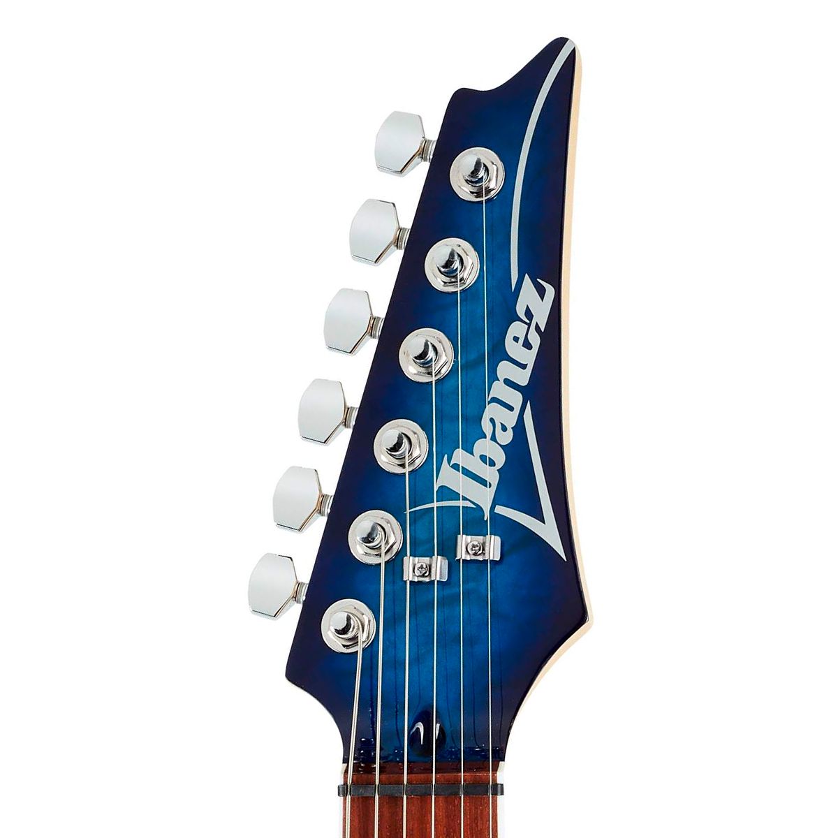 Guitarra Super Strato Ibanez SA360NQM Sapphire Blue com tampo em