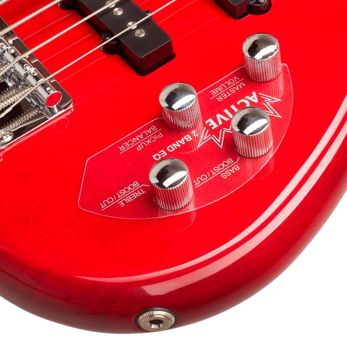 Cort Action Bass　4弦　エレキベース 赤 Baixo 4 Cordas Ativo Cort Action Bass Plus Trans Red - AudioDriver
