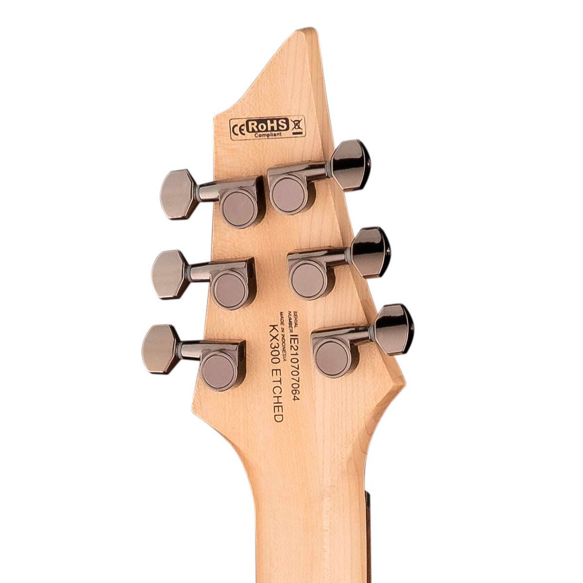 Guitarra Super Strato Cort KX300 Etched Black Gold com Tampo em