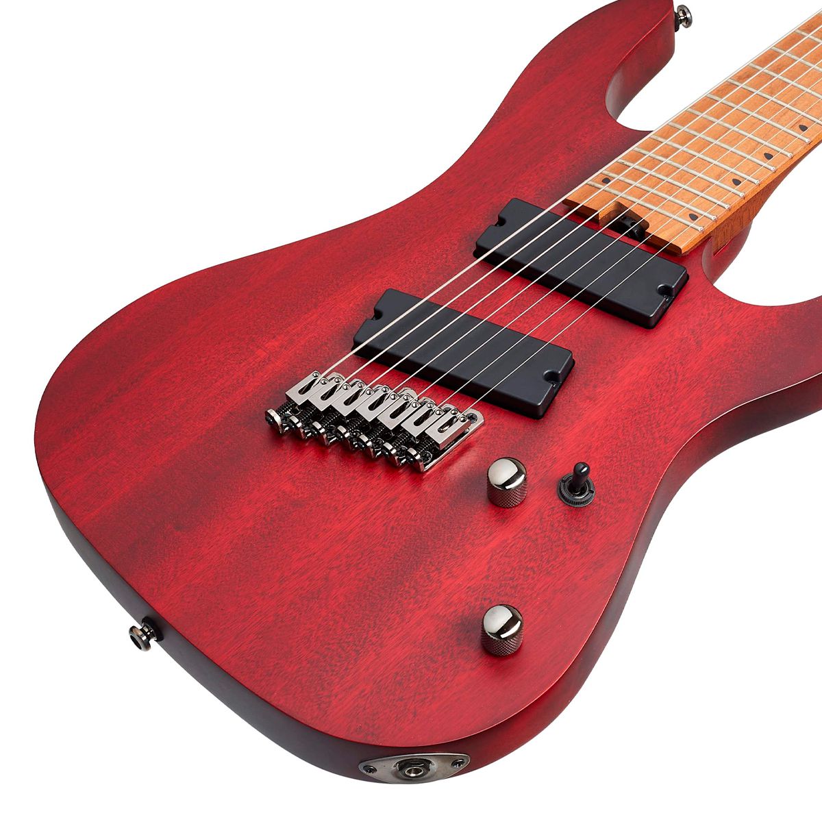 Guitarra 7 Cordas Multi Scale Cort KX307MS Open Pore Mahogany