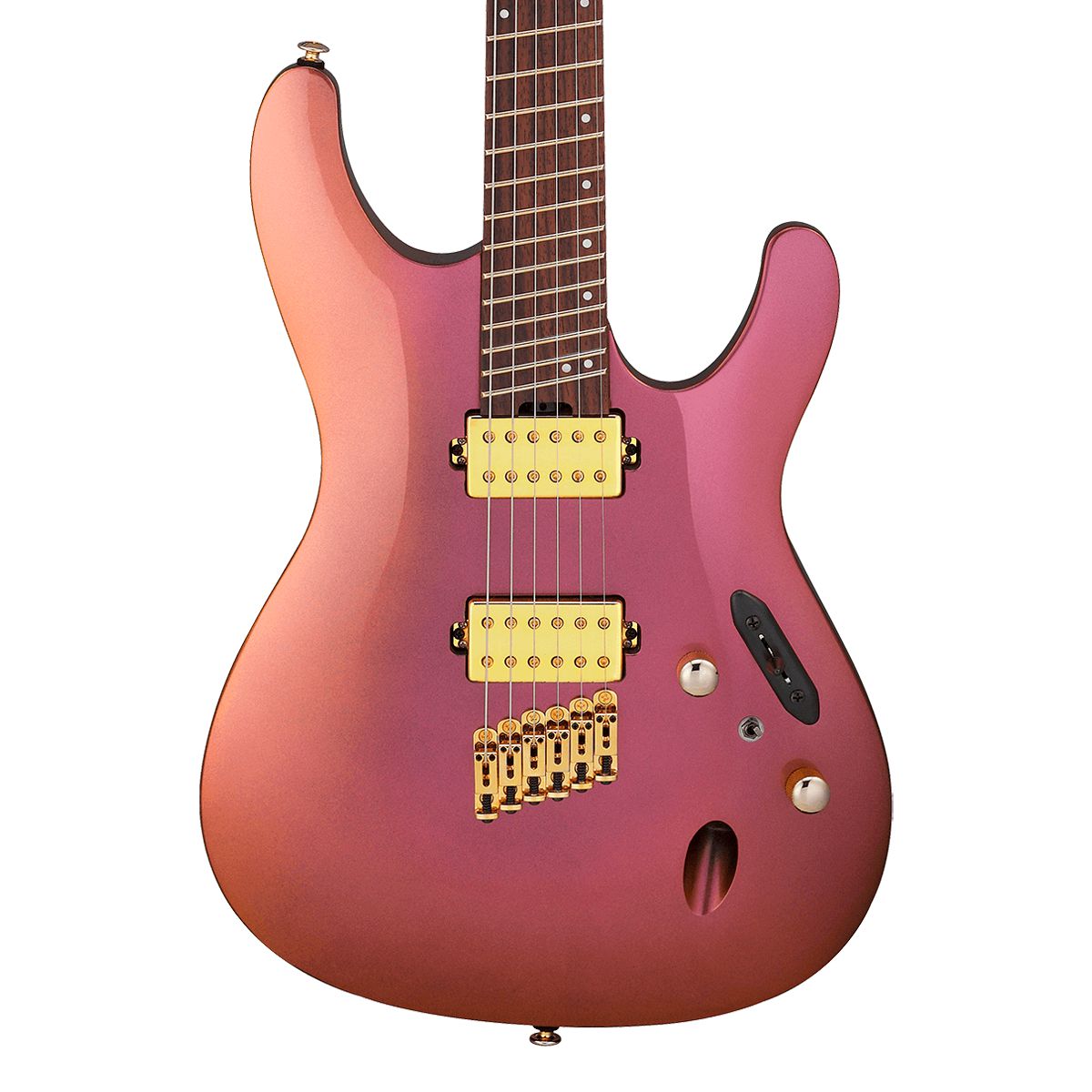 Guitarra Multi Scale Super Strato Ibanez SML721 Rose Gold
