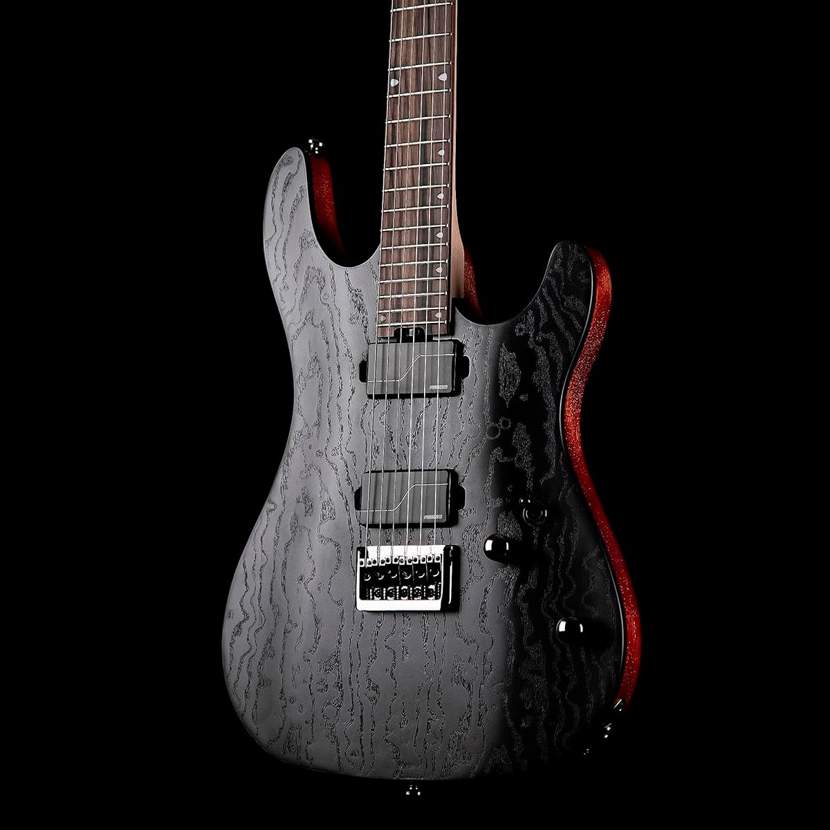Cort kx500 fishman搭載7弦 Guitarra Super Strato Cort KX500 Etched Black com Tampo em Ash e