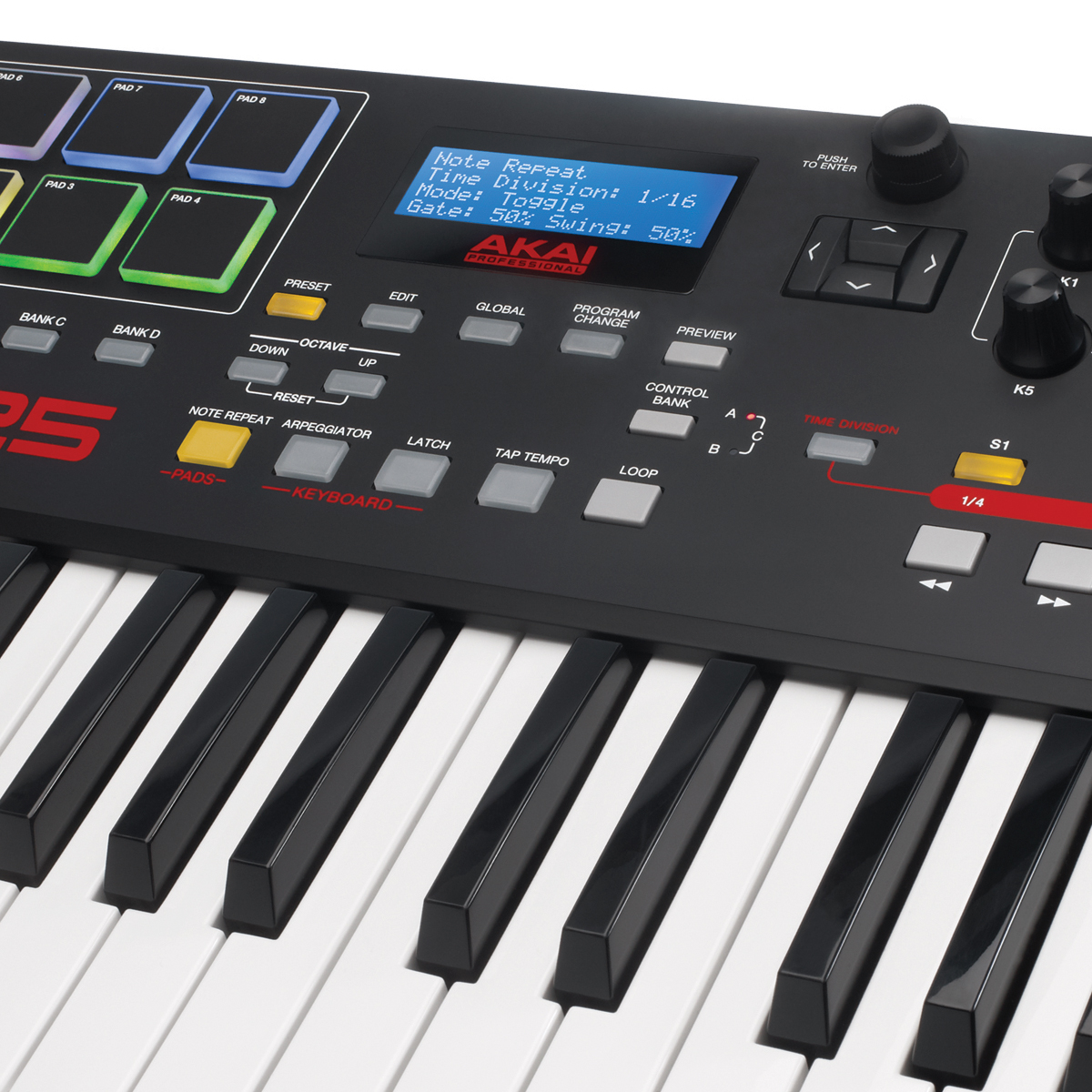 AKAI MPK225: Controle MIDI Compacto e Poderoso com 25 Teclas Semi