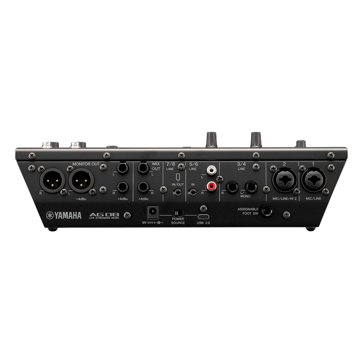 Mixer Yamaha AG08 Black – 8 Canais com Efeitos DSP e Phantom Power