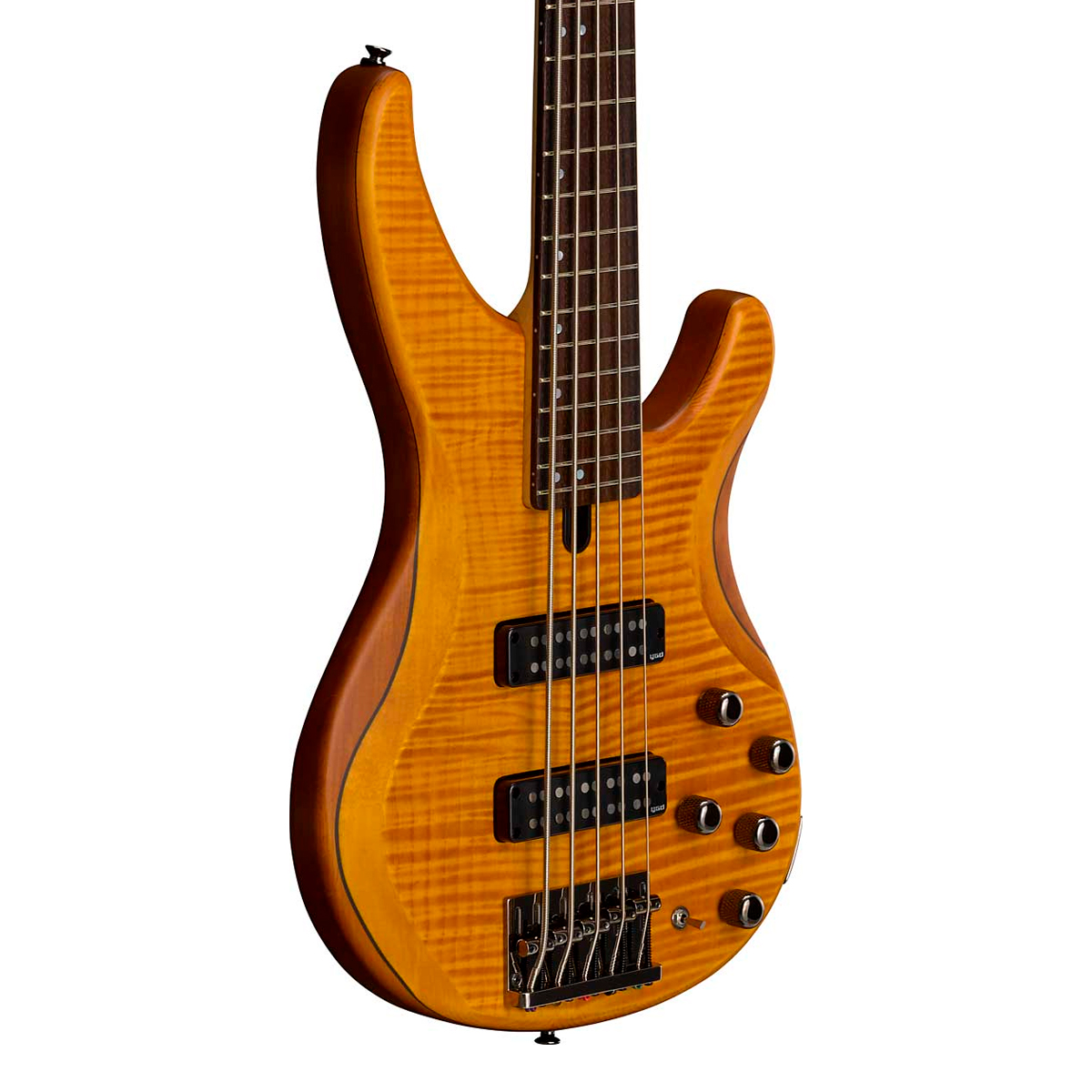Baixo 5 cordas Yamaha TRBX605FM Matte Amber - Estilo e Potência