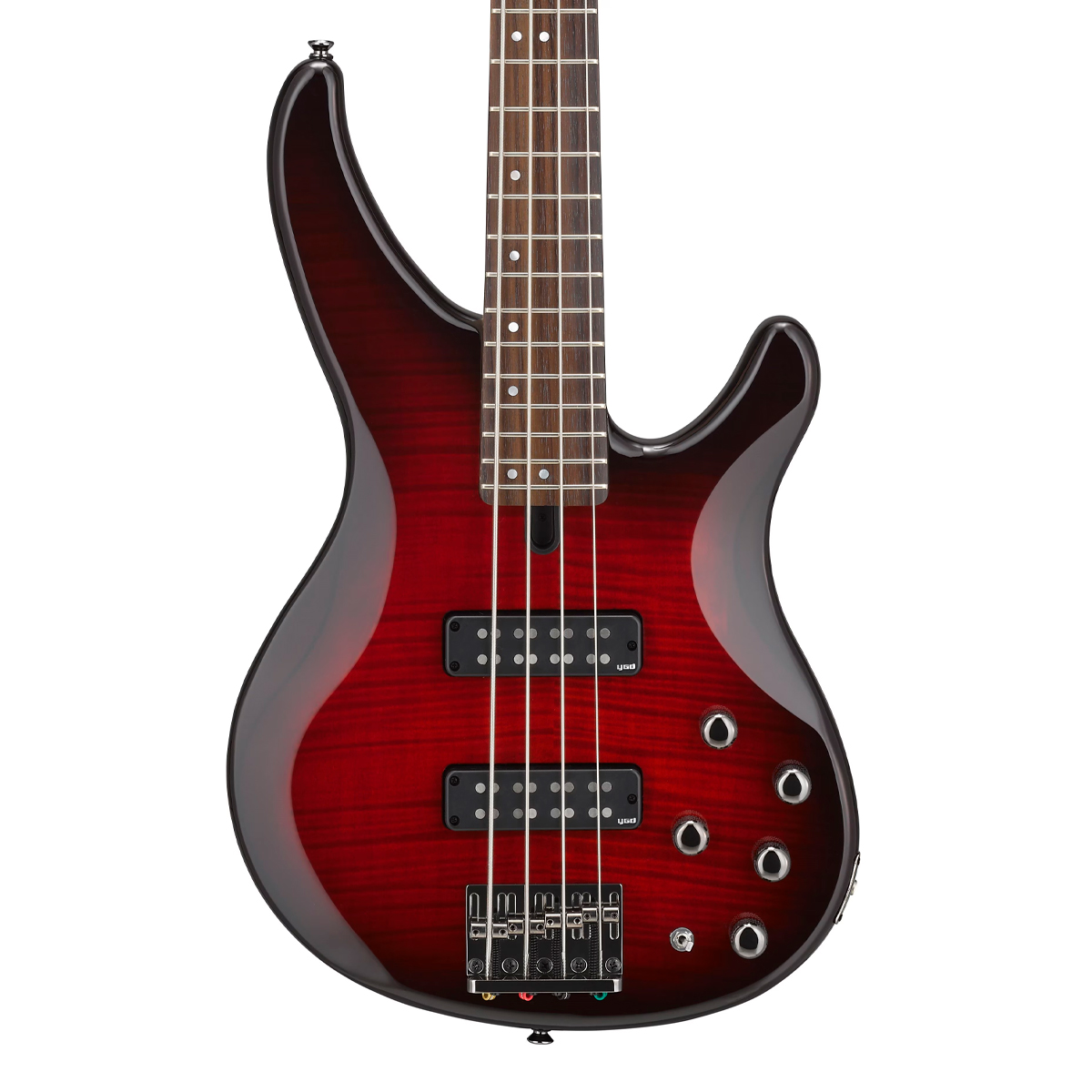 Baixo 4 Cordas Yamaha TRBX604FM Dark Red Burst - Estilo e Potência