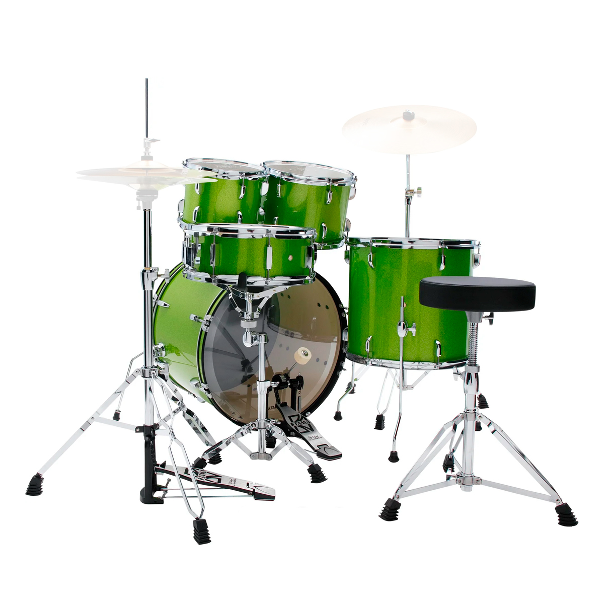 DISTANT DRUMS 緑 Bateria 22” 14” 10” 12” 16” Tama Stagestar Lime Green Sparkle