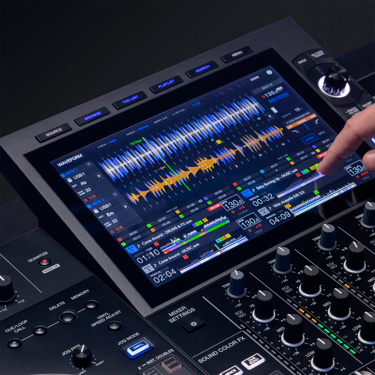 Controladora DJ 4 Canais AlphaTheta XDJ-AZ com Tela Touchscreen