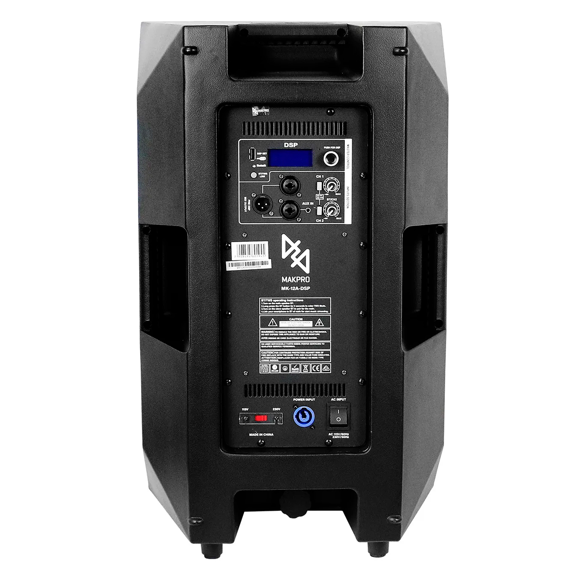 Caixa de Som Ativa MAKPRO MK-12A-DSP – 600W com DSP e Bluetooth