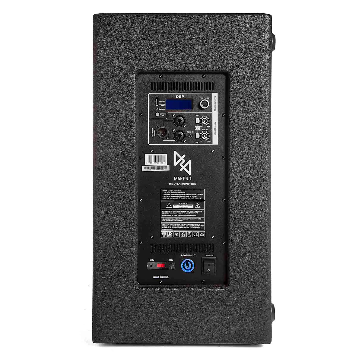 Sistema Vertical Array Ativo MAKPRO MK-CA3.8SW2.10K 600W RMS
