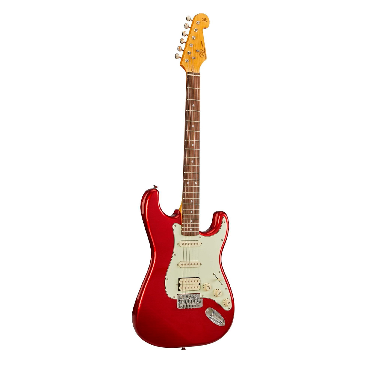 ストラトキャスタータイプ/candy apple red/ スキャロッ Guitarra Strato SX SST62+HSS Candy Apple Red com Bag Inclusa