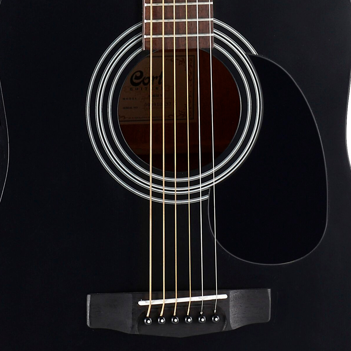 Violão Cort AD810E Black Satin: Folk Elétrico Perfeito Para Palco