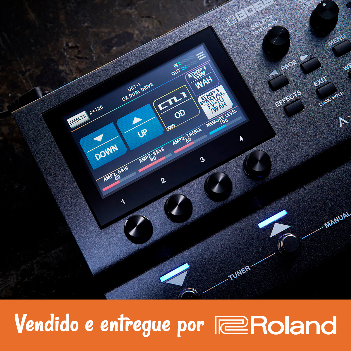 Pedaleira Boss GX-10: Touchscreen, AIRD e 170 Efeitos TOP