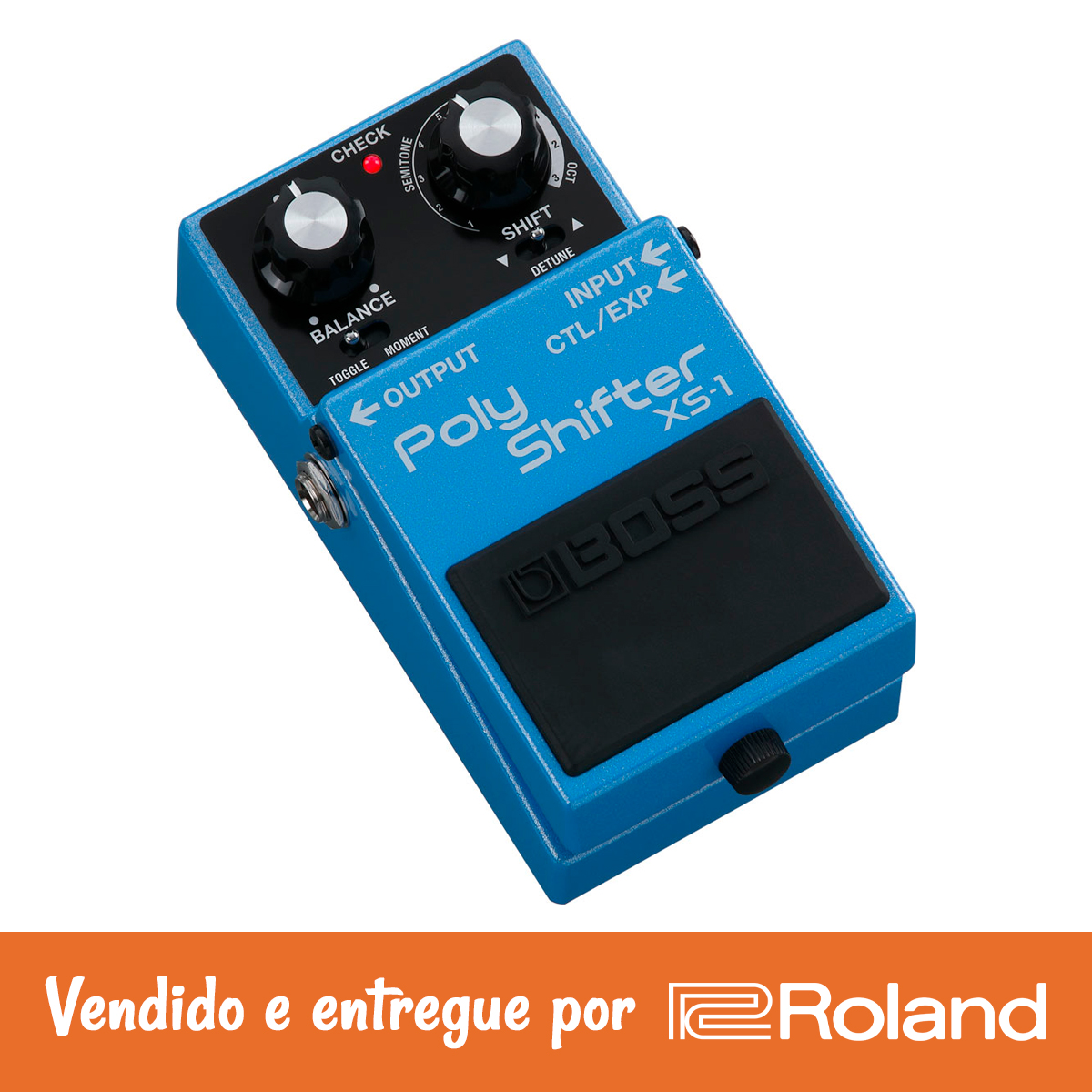 ギター BOSS XS-1 Poly Shifter Pedal Boss XS-1 Poly Shifter: Afinação, Oitavas e Detune