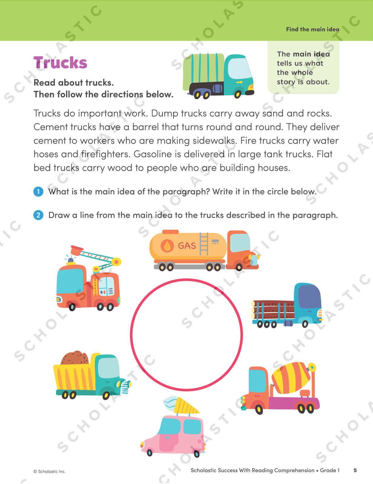 Success With Reading Comprehension: Grade 1 Workbook - Books R Toys