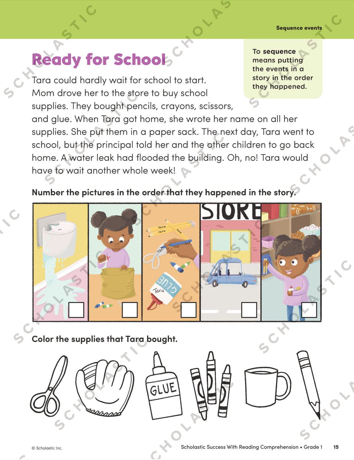 Success With Reading Comprehension: Grade 1 Workbook - Books R Toys