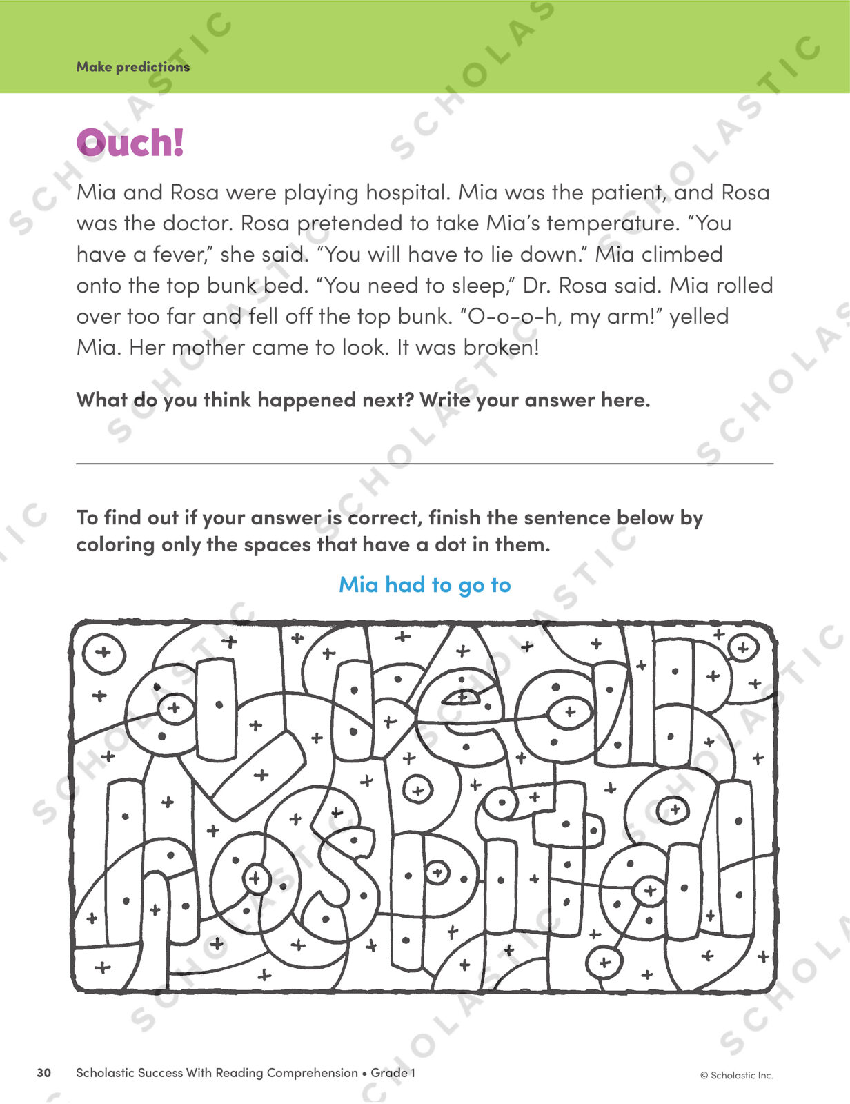 Success With Reading Comprehension: Grade 1 Workbook - Books R Toys