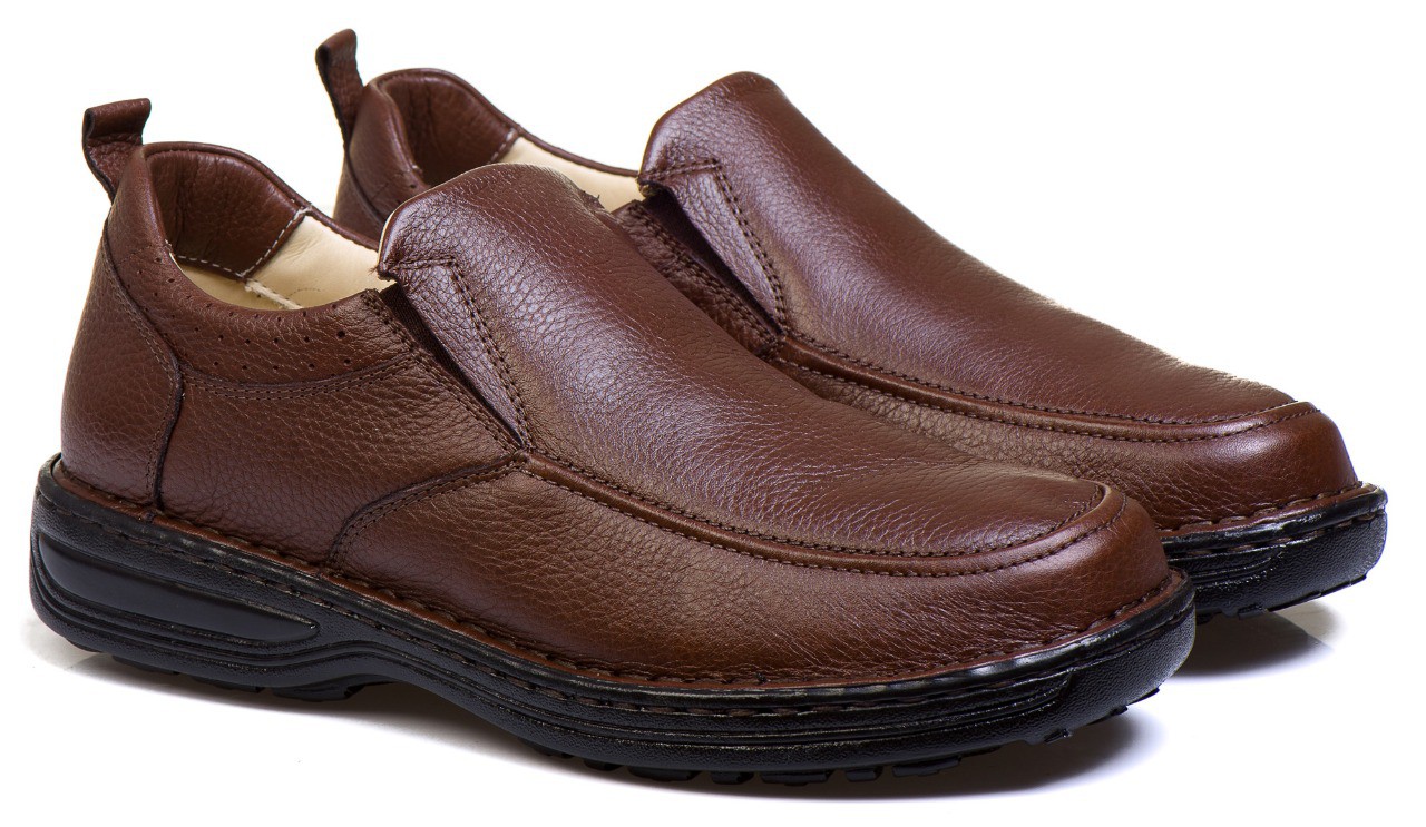 Sapato Ortopédico Masculino Conforto Em Couro Legítimo - Sanel Shoes