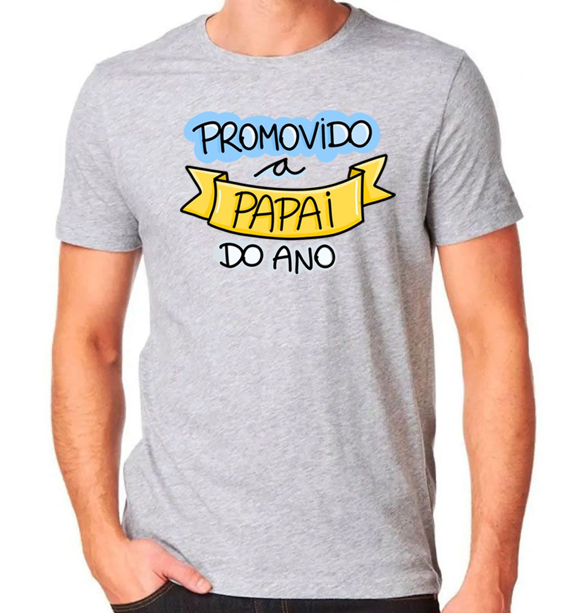 Camisa promovido a papai do ano camiseta dia dos pais raglan - Mago dos ...